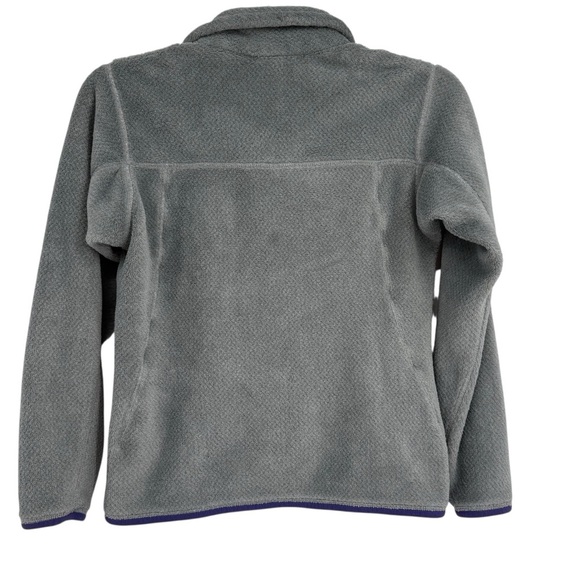 PATAGONIA Re-Tool T-Snap Pullover Fleece Jacket Women's Size Small Gray Purple - Picture 2 of 10